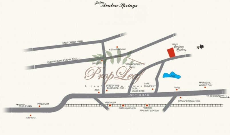 Jains Avalon Springs Location Map
